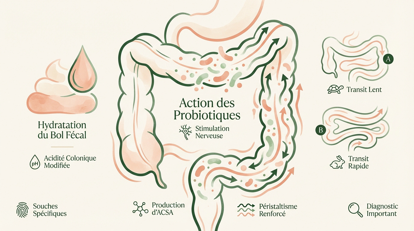 Action des probiotiques sur le système digestif et le transit intestinal
